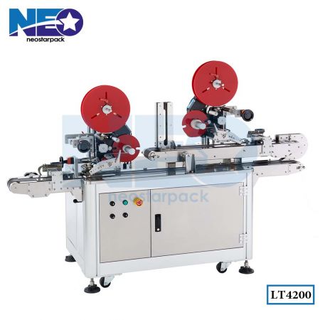 Automatic Double-Sided Memory Card Labeler - top and bottom labeler,memory card label applicator,double sided label applicator